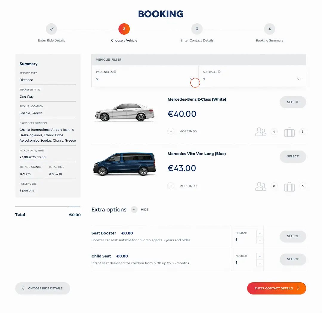 Step Booking Transfer Service in Crete 2